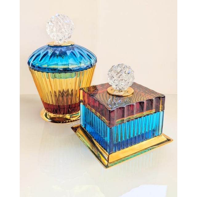 Handcrafted in Florence by skilled artisans, the Joy Charme Marika Box by Baldi Home Jewels is a true Italian crystal...