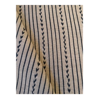 McLaurin & Piercy Yucatan Stripe Belgium Linen Color Jade Fabric 2 7/8 Yards For Sale