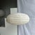 White Large Oval Flattened Pendant Light in Rattan and Natural Linen, 1980s For Sale - Image 8 of 9