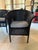 Black Set of 5 Lamberts Black Wicker Arm Chairs With Custom Perennials Seat Cushions For Sale - Image 8 of 14