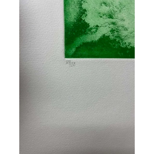 1970s Carol Heineman "Dropping In" Hand Signed Aquatint Etching For Sale - Image 4 of 5