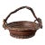 Antique Japanese Bamboo Morikago Basket with Chikon Handle Meiji Period For Sale