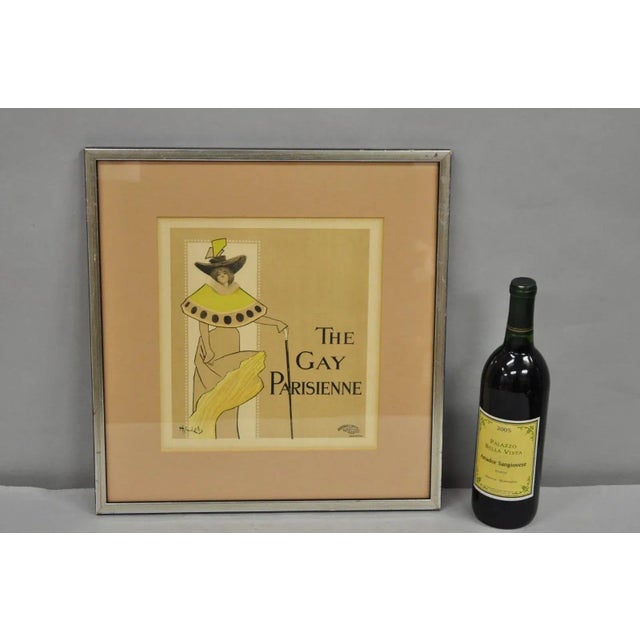 Antique Original Hyland Ellis "The Gay Parisienne" Framed Lithograph Print, Les Maitres de lAffice. Printed by Waterlow &...
