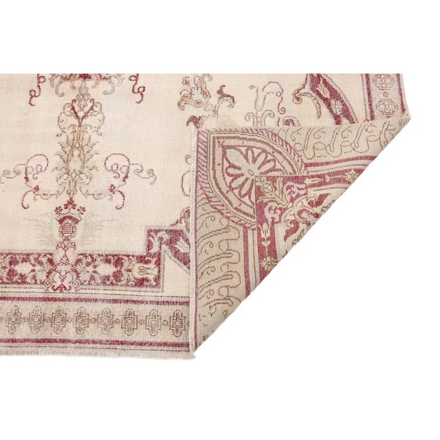 Mid 20th Century Mid 20th Century Large Vintage Turkish Oushak Rug For Sale - Image 5 of 7