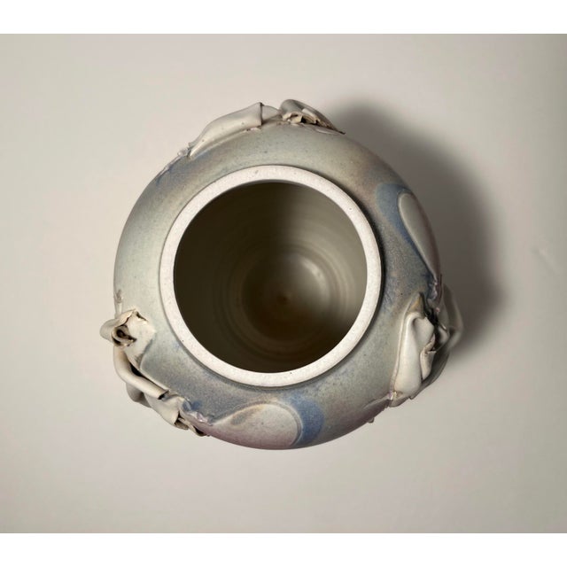 Modern Vintage Christy Johnson Studio Art Pottery California Porcelain Vase Signed 7.5" For Sale - Image 3 of 9