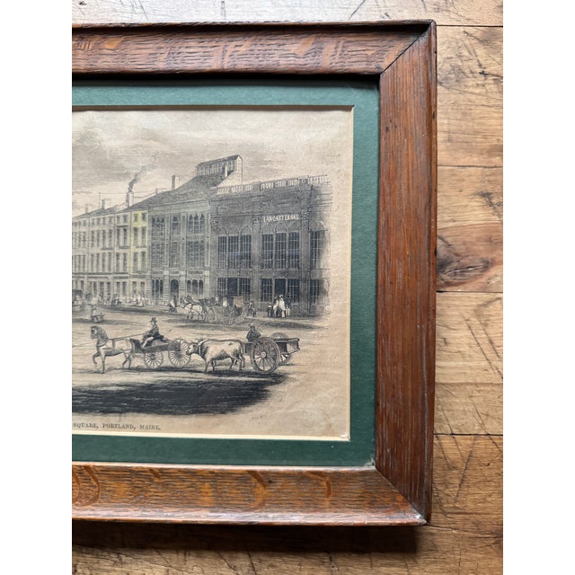 Mid 19th Century 1853 Engraving, Portland, Maine For Sale - Image 5 of 7