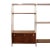 Office modular shelf edited by ICF Padova in the 1970s. Height adjustable steel structure, with mahogany shelves and two...