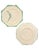 Early 20th century French asparagus serving set by Longchamps featuring four individual plates and the original draining...