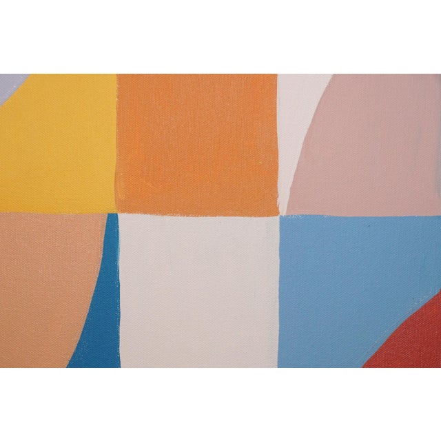 2020s 2026, Color Field Grid Painting, Bauhaus Style, Summer Prism, Primary Tones Acrylic Paint on Canvas by Natalia Roman For Sale - Image 5 of 8