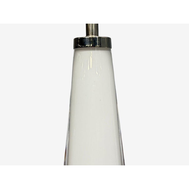 1960s Carl Fagerlund, Swedish Modern, Table Lamps, White Glass, Sweden For Sale - Image 9 of 12