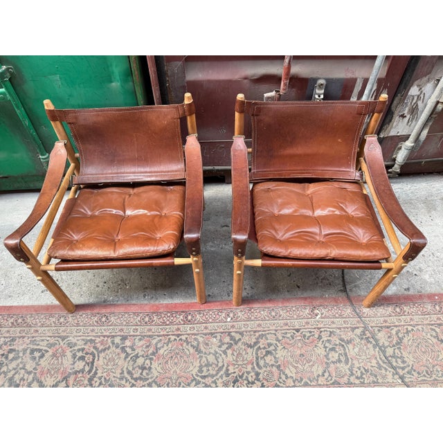 Vintage Scirocco Safari Chairs by Arne Norell, 1960s, Set of 2 For Sale - Image 3 of 12