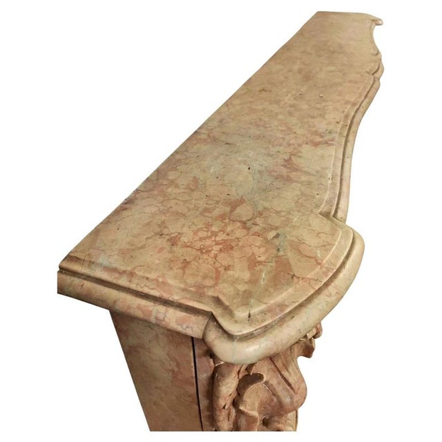Nembro Rosa Marble Fireplace, Venice, 19th Century For Sale - Image 10 of 11