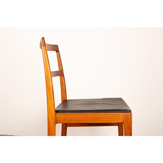 Danish Teak and Leather Model 430 Chairs by Arne Vodder for Sibast, 1960s, Set of 4 For Sale - Image 3 of 18