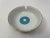 Vintage White Porcelain Ashtray With Gold Rim and Blue Design 1960s For Sale - Image 4 of 8