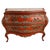 Wood Shaped Red-Painted Commode with Marble Top For Sale - Image 7 of 7