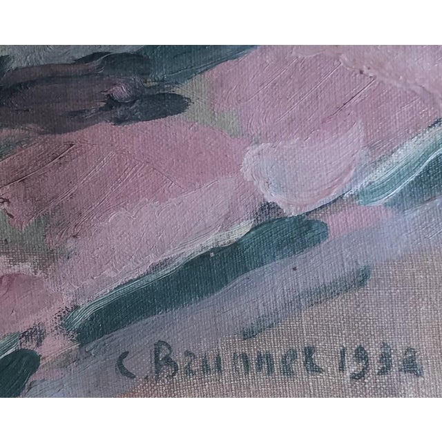 Modern Charles Emile Brunner, Bouquet de roses fanées, 1932, Oil on Canvas, Framed For Sale - Image 3 of 9