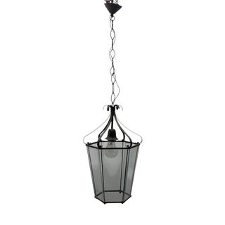 Bronze Glass Light Pendant, 1950s For Sale