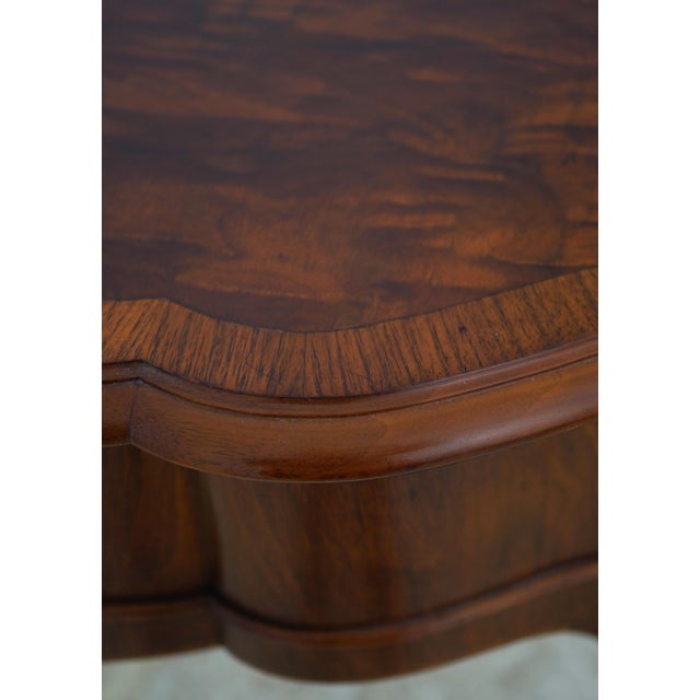 Vintage Burl Walnut George II 1 Drawer Console Table For Sale - Image 10 of 18