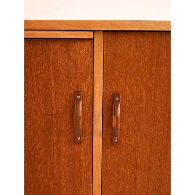 Wood Scandinavian Teak Sideboard with Pull-Out Top, 1960s For Sale - Image 7 of 11