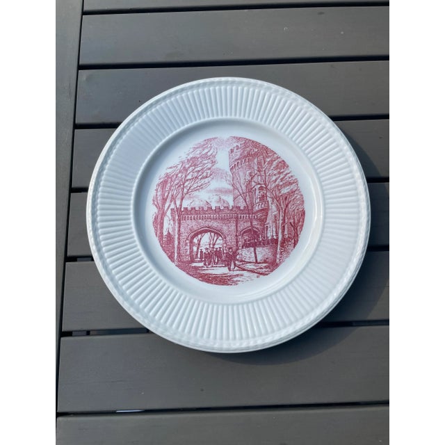1950s Wedgwood Beaver College Pink Dinner Plate For Sale - Image 13 of 13
