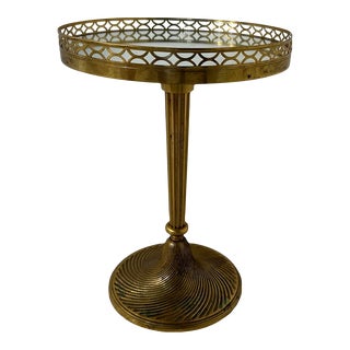 Mid Century Italian Round Brass Side Table 1960s For Sale