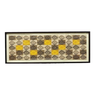 Contemporary Modern Melissa Wood Ikat Abstract Large 80" Glicees Print Wall Art For Sale