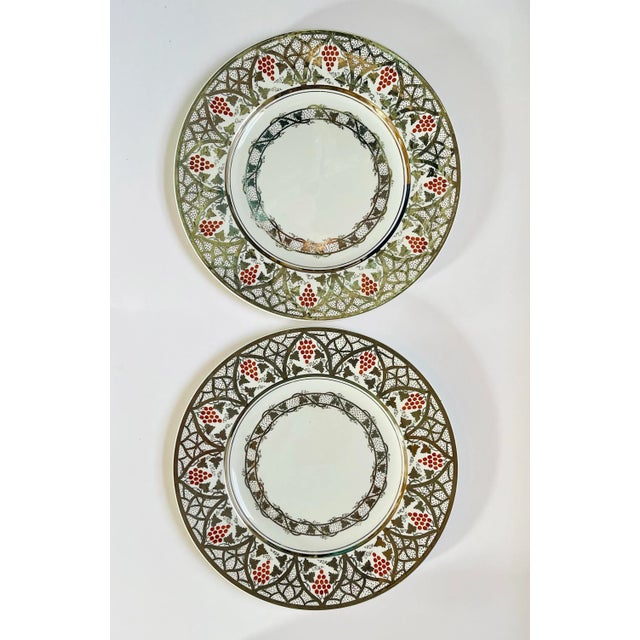Late 19th Century Wedgwood Grape Scrollwork Plates- a Pair For Sale In Jacksonville, FL - Image 6 of 7