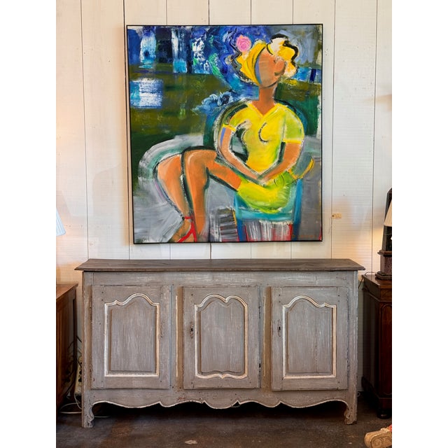 "Yellow Dress" by James Brown, Oil on Canvas For Sale - Image 4 of 7