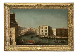 Francesco Tironi, View of Venice, 1700s, Oil on Canvas, Framed