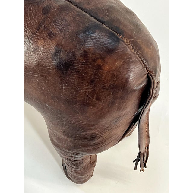 Mid-Century Modern 1960's Dimitri Omersa Leather Abercrombie & Fitch Donkey For Sale - Image 3 of 10