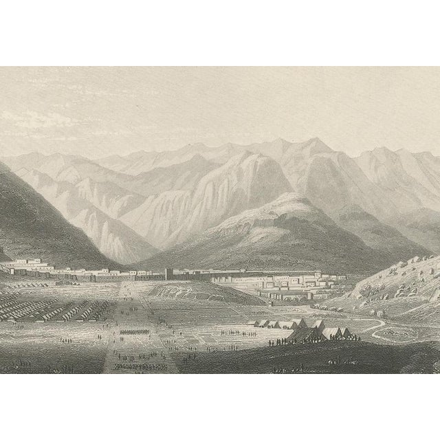 View of Kabul with Its Hilltop Walls and Encampment, 1859, Paper For Sale - Image 6 of 9