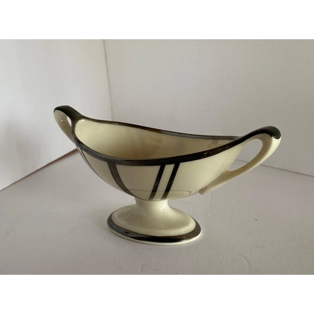 Circa 1930 Lenox Sugar Bowl and Candelabra Set With Sterling Silver Overlay- 2 Pieces For Sale - Image 4 of 13