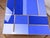 Contemporary Square Coffee Table with Blue Mirrored Murano Glass and Brass Trim from Justfurnituress SRL For Sale - Image 3 of 5