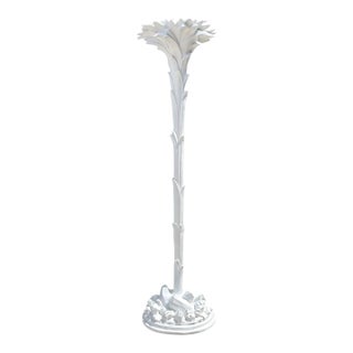 Vintage Ecoplaster Palm Torchere After Serge Roche For Sale