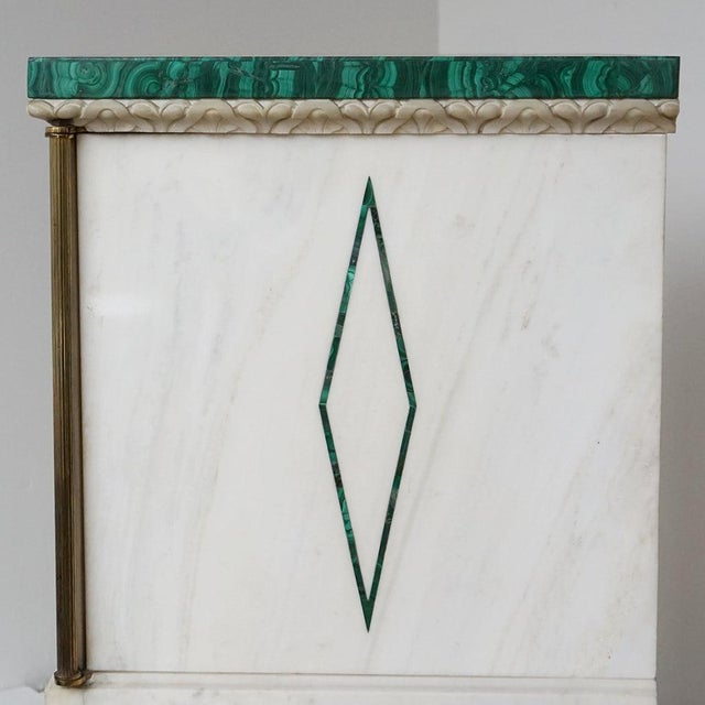 Malachite and Marble Cabinet, 1950s For Sale - Image 13 of 18