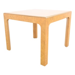 Henredon Scene Two Burl Wood Side Table | Newly Refinished For Sale