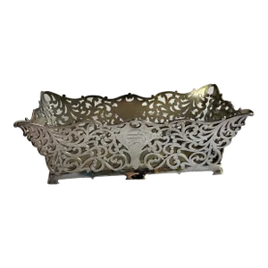 Antique Forbes Silver Co #43 Silver Plate Monogram "S" Rectangle Bowl