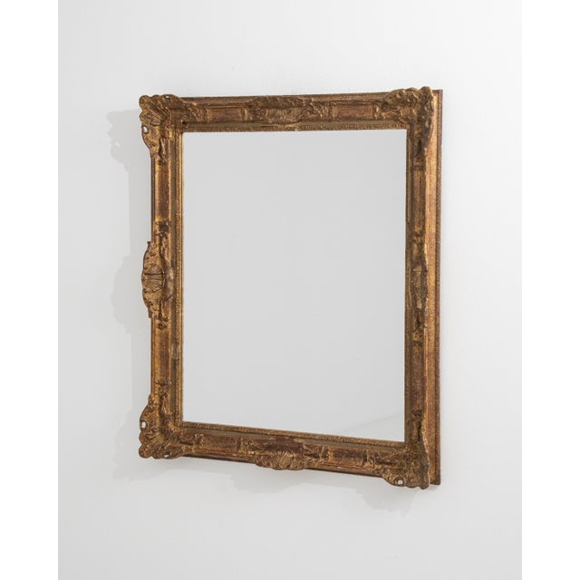 19th Century 19th Century French Louis XV Giltwood Carved Wall Mirror For Sale - Image 5 of 9