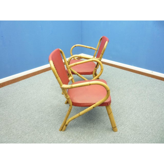 Bamboo Living Room Set, 1950s, Set of 4 For Sale - Image 18 of 18