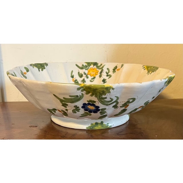 Antique 19th Century Italian Cantagalli Faience Centerpiece Fruit Bowl From Florence For Sale - Image 9 of 15