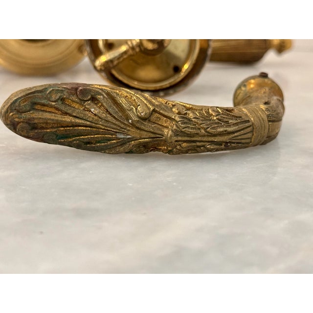 Renaissance Antique Brass Door Handle Set Collection — French & Italian Styles, 19th–Early 20th Century Architectural Salvage For Sale - Image 3 of 6