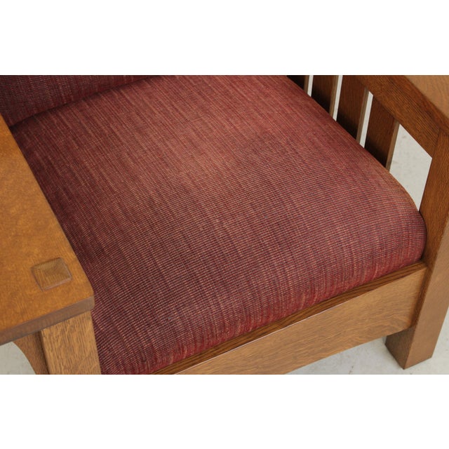 Stickley Mission Oak Bow Arm Morris Chair For Sale - Image 11 of 18