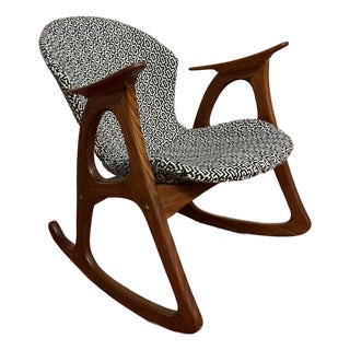 Aage Christiansen Danish Teak Rocking Chair - Mid-Century Modern For Sale