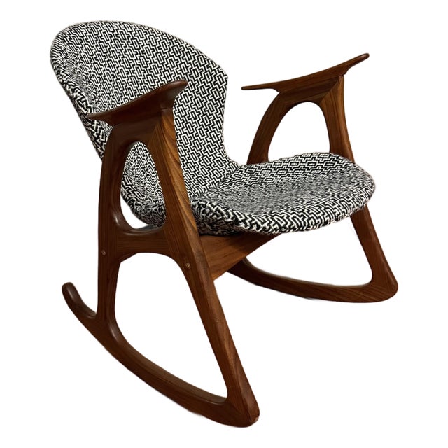 Aage Christiansen Danish Teak Rocking Chair - Mid-Century Modern For Sale