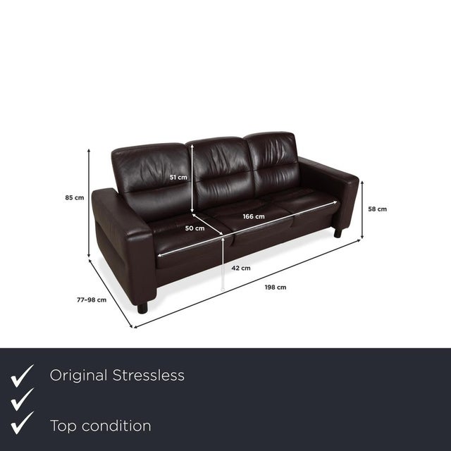 Here is the for the Stressless Wave Sofa (Leather, Brown, Three-Seater): Stressless Wave Three-Seater: Home Theater...