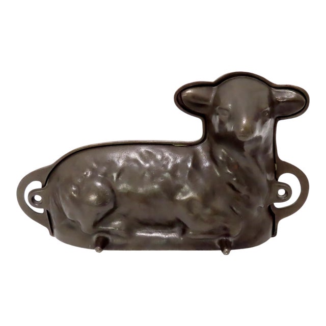 Antique American Cast Iron Lamb Cake Mold by Wagner Chairish