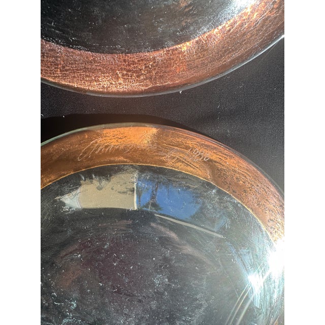 1980s Vintage Annieglass Roman Antique Bowls – 24k Gold Rim – Signed 1980s – 8.5” (Set of 4) For Sale - Image 5 of 7