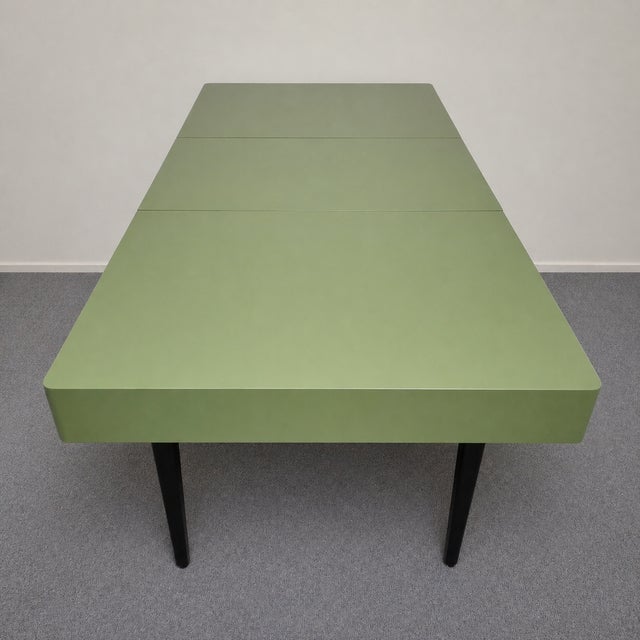 Green Vintage Art Deco Dining Table, 1950s For Sale - Image 8 of 10