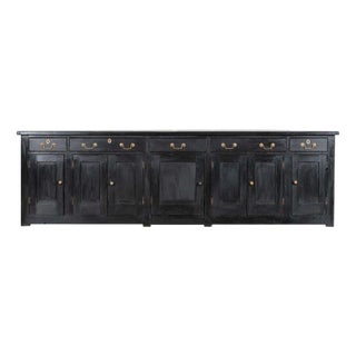 English Ebonised Pine Dresser Base, 1870s For Sale