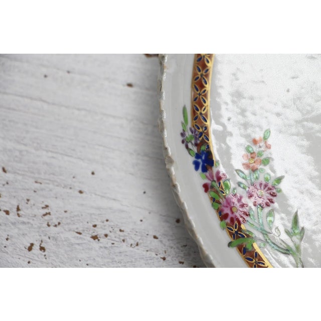 18th Century Antique Qianlong Famille Rose Plate For Sale - Image 6 of 13